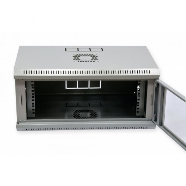 Шкаф 4U, 600х350х284 мм (Ш*Г*В), эконом, акриловое стекло, серый