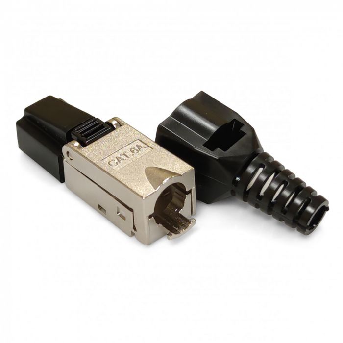 Коннектор RJ45 STP кат. 6A, экранированный, без инструмента