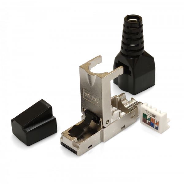 Коннектор RJ45 STP кат. 6A, экранированный, без инструмента