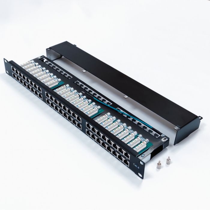Патч-панель 19" 1U STP 48xRJ-45 Dual IDC type, кат. 6, Kingda