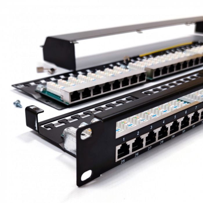 Патч-панель 19" 1U STP 48xRJ-45 Dual IDC type, кат. 6, Kingda
