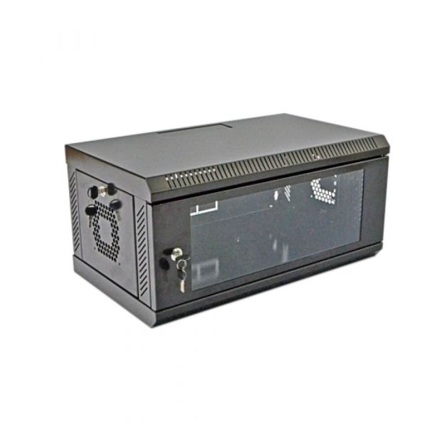 Шкаф 4U, 600х350х284 мм (Ш*Г*В), акриловое стекло, черный